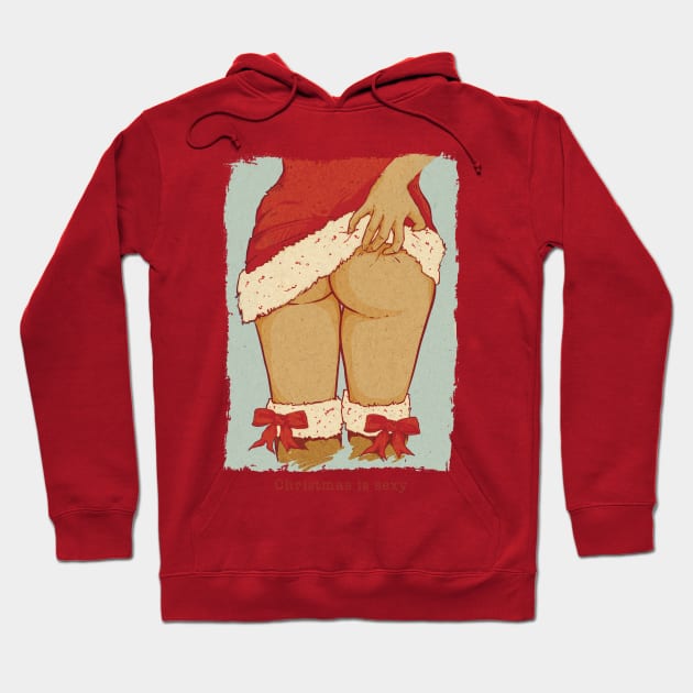 Christmas Sexy Funny Girl Woman or Man Gift for Winter Holidays Hoodie by ByVili